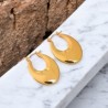 Pendientes dorados acero inoxidable  ovales