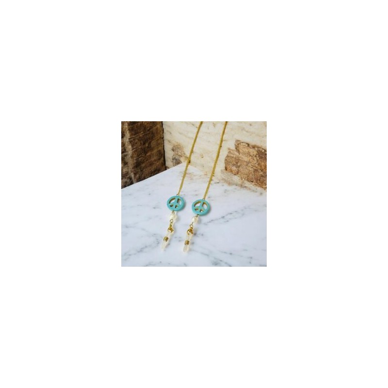 Cadena para lentes moda amor y paz