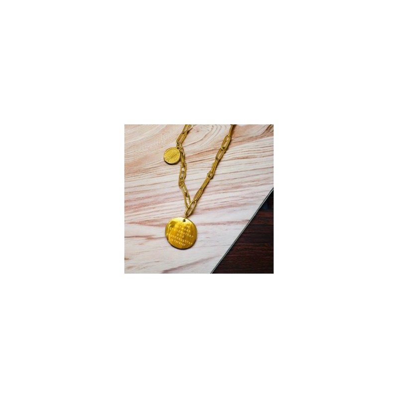 Collar mujer acero inoxidable dije love forever