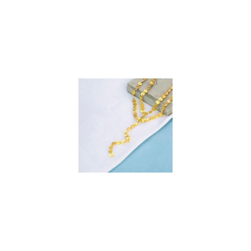 Collar acero inoxidable indio moneda oro doble capa