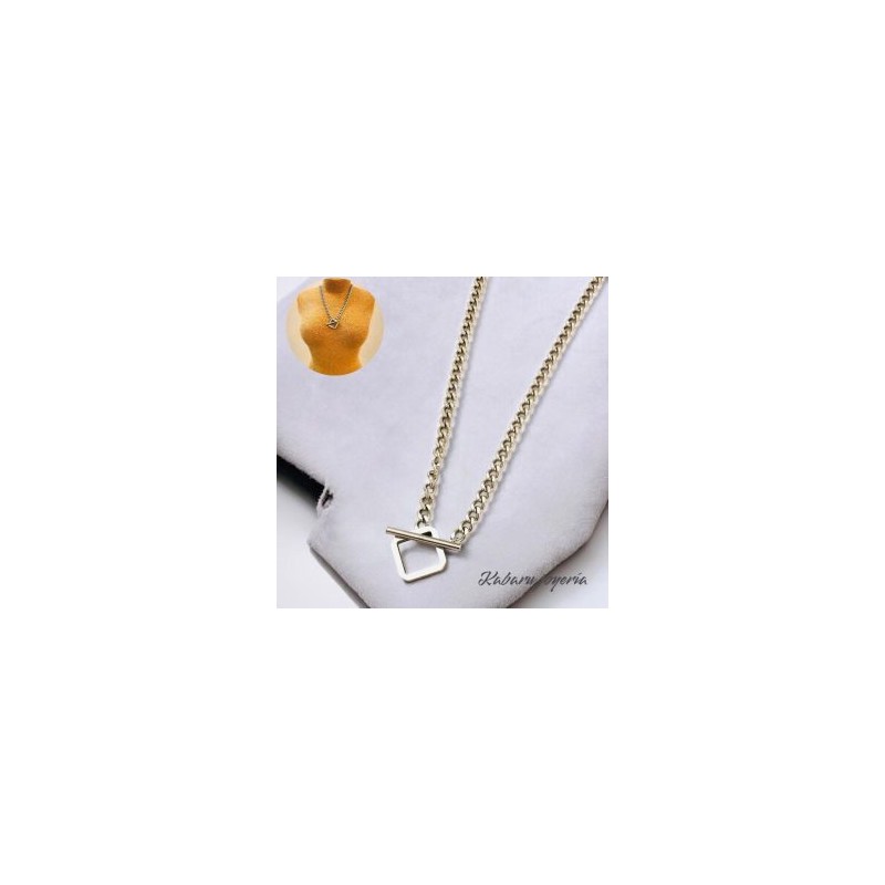 Collar color plata acero inoxidable hebilla