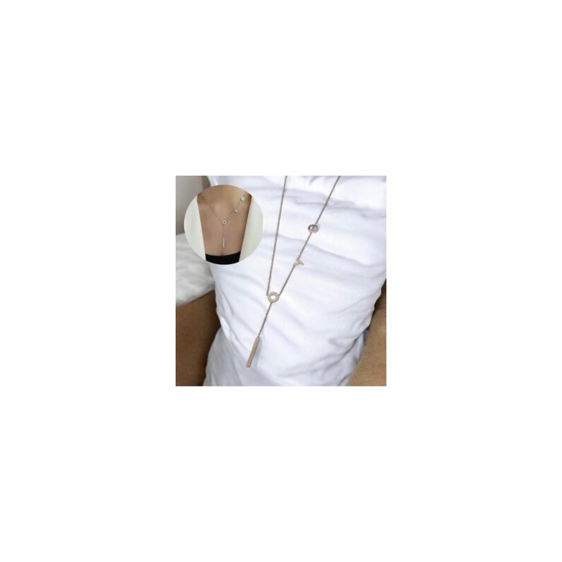 Collar color plata acero inoxidable LOVE