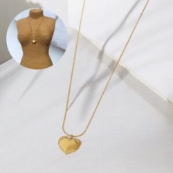 Collar dorado acero inoxidable corazón