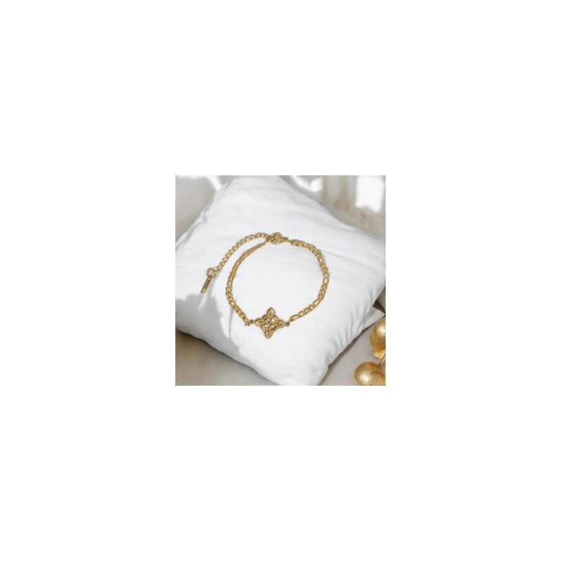 Pulsera dorada acero inoxidable estrella