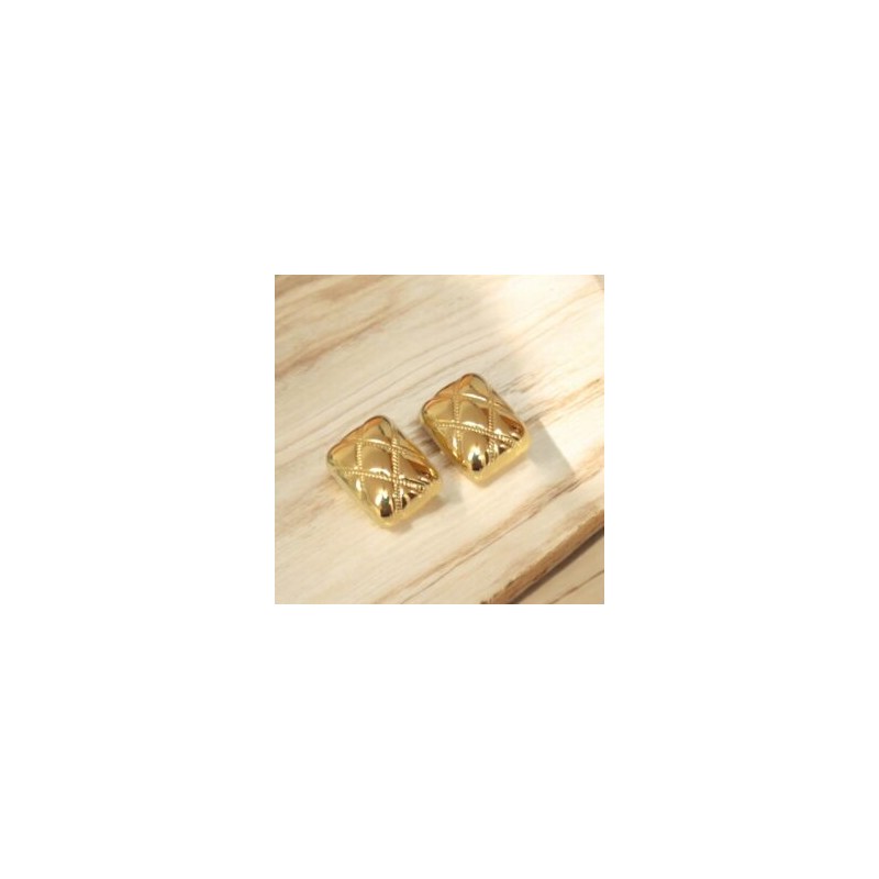 Pendientes dorados acero inoxidable cuadrados