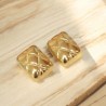 Pendientes dorados acero inoxidable cuadrados
