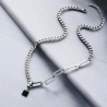 Collar color plata acero inoxidable unisex