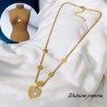 Collar dorado acero inoxidable corazon