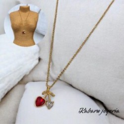Collar dorado acero inoxidable fruit