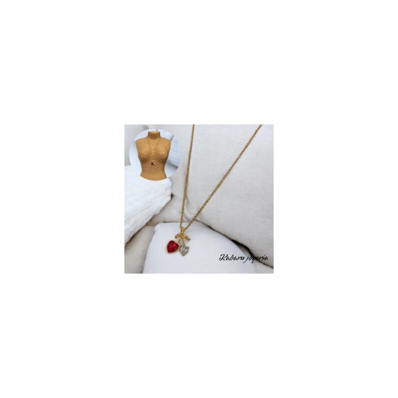Collar dorado acero inoxidable fruit