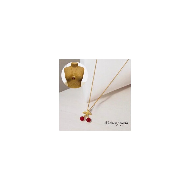 Collar dorado acero inoxidable fruit