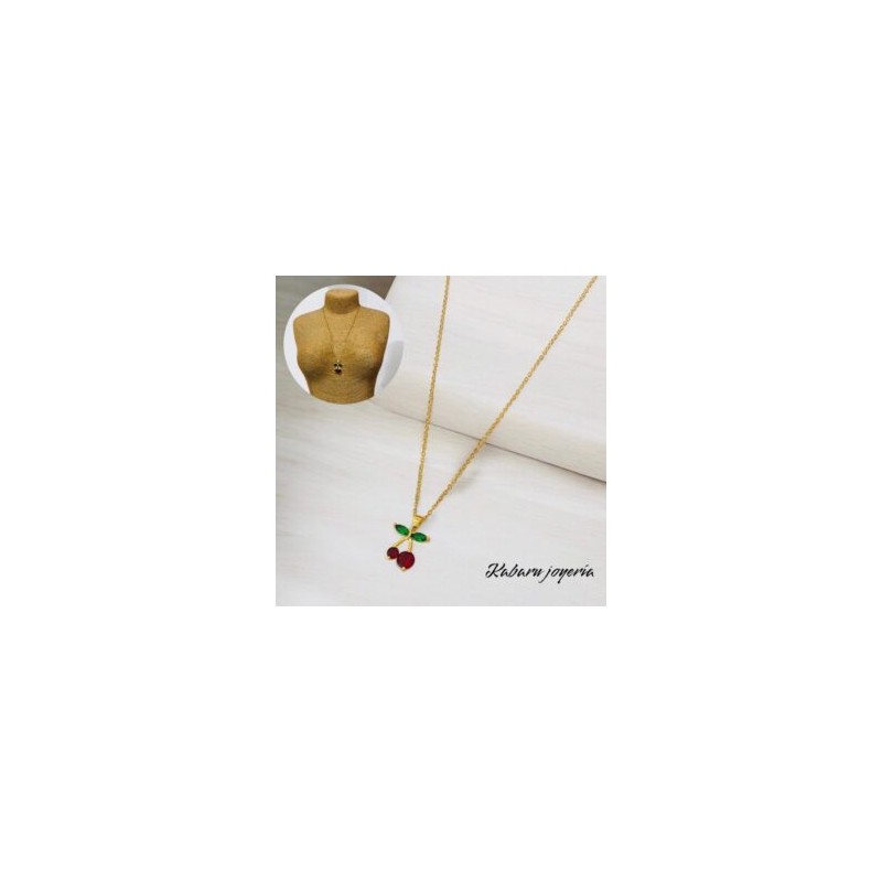 Collar dorado acero inoxidable fruit