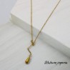 Collar dorado acero inoxidable gota