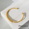 Pulsera dorada acero inoxidable de puño