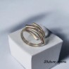 Anillo ajustable color plata acero inoxidable retro