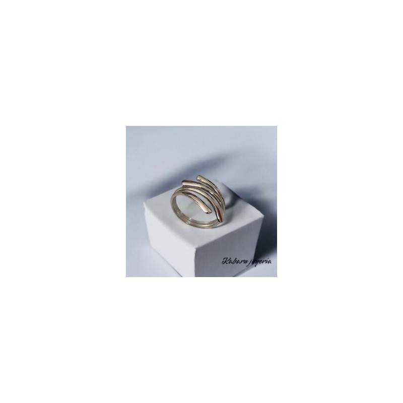 Anillo ajustable color plata acero inoxidable retro