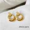 Pendientes dorados acero inoxidable gota