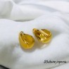 Pendientes dorados acero inoxidable gota