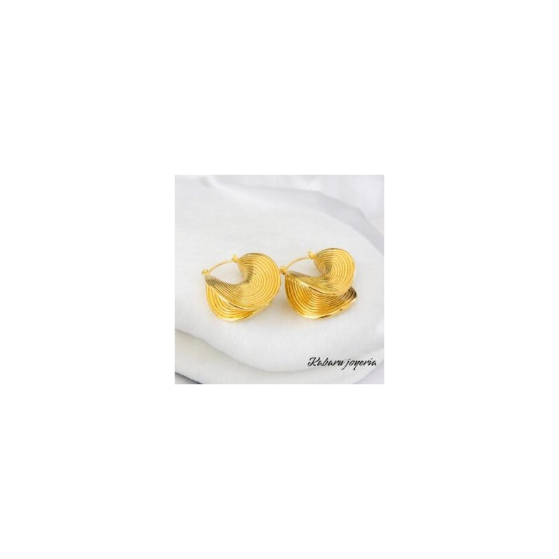 Pendientes dorados acero inoxidable retros