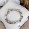 Pulsera color plata acero inoxidable
