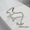Brazalete color plata acero inoxidable retro
