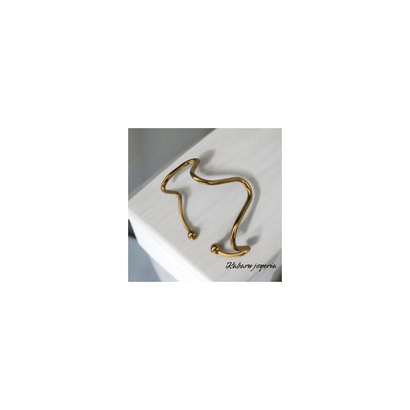 Brazalete dorado acero inoxidable retro