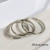 Set 3 pulseras acero inoxidable color plata