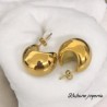 Pendientes dorados acero inoxidable gota