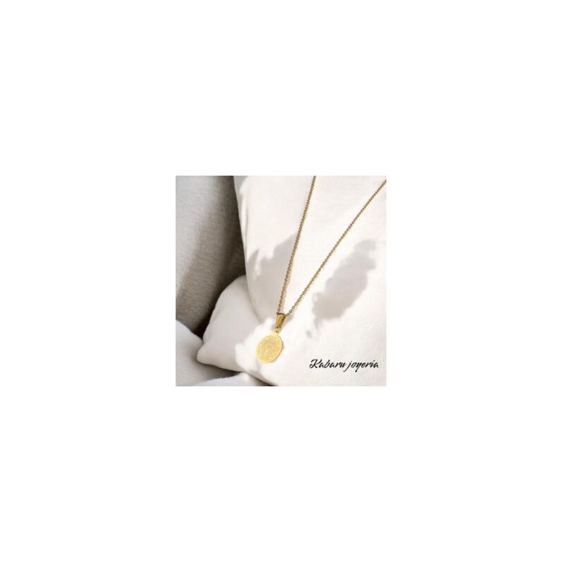 Collar dorado acero inoxidable San Benito