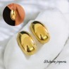 Pendientes dorados acero inoxidable retros