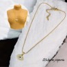 Collar dorado acero inoxidable ojo turco