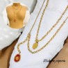 Collar dorado acero inoxidable mano estrella