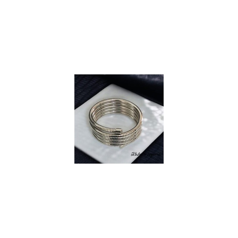 Brazalete color plata acero inoxidable