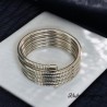 Brazalete color plata acero inoxidable