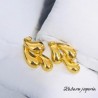 Pendientes dorados acero inoxidable gotas