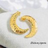 Aretes dorados acero inoxidable luna