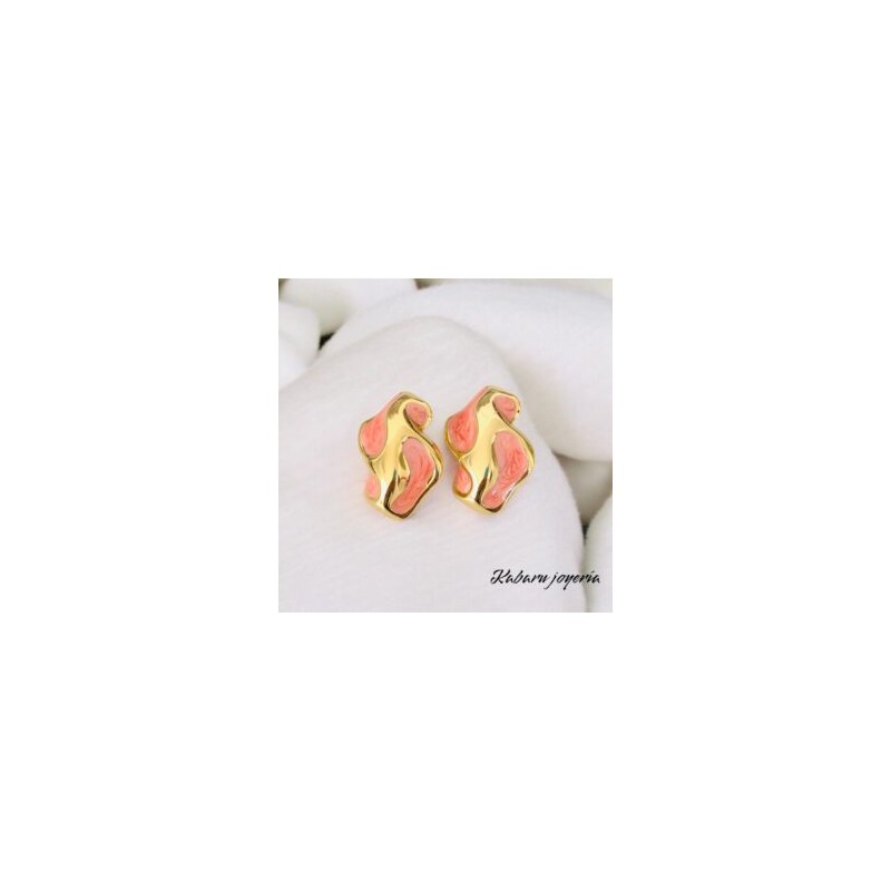 Pendientes color rojo acero inoxidable vintage