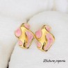 Pendientes color rosa acero inoxidable vintage