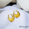 Aretes dorados acero inoxidable ovales