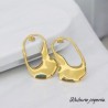 Pendientes dorados  acero inoxidable 50 mm