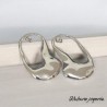 Pendientes color plata acero inoxidable 50 mm