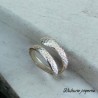 Anillo ajustable color plata acero inoxidable serpiente
