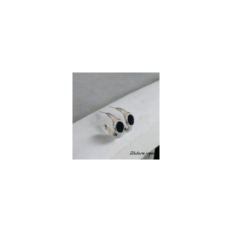 Pendientes color plata acero inoxidable