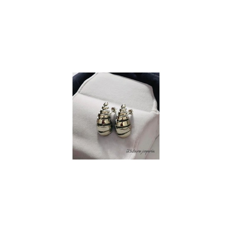 Pendientes color plata acero inoxidable de gotas