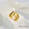 Anillo ajustable dorado acero inoxidable