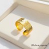 Anillo ajustable dorado acero inoxidable love