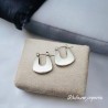 Pendientes color plata acero inoxidable herradura