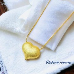 Collar dorado acero inoxidable corazón