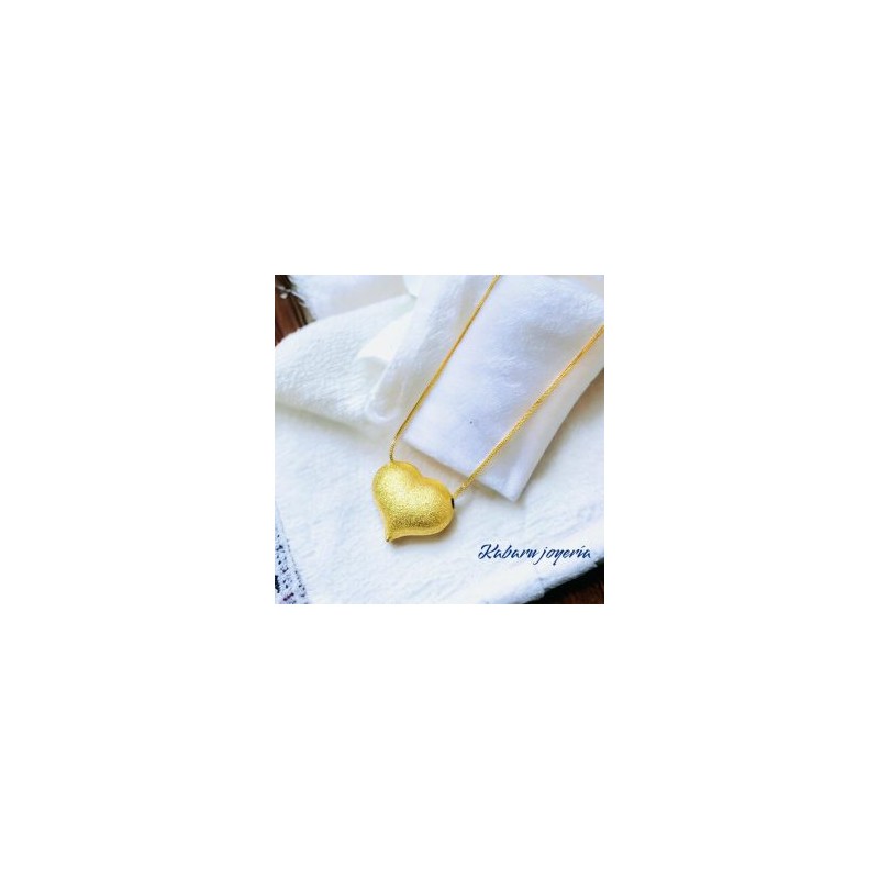 Collar dorado acero inoxidable corazón