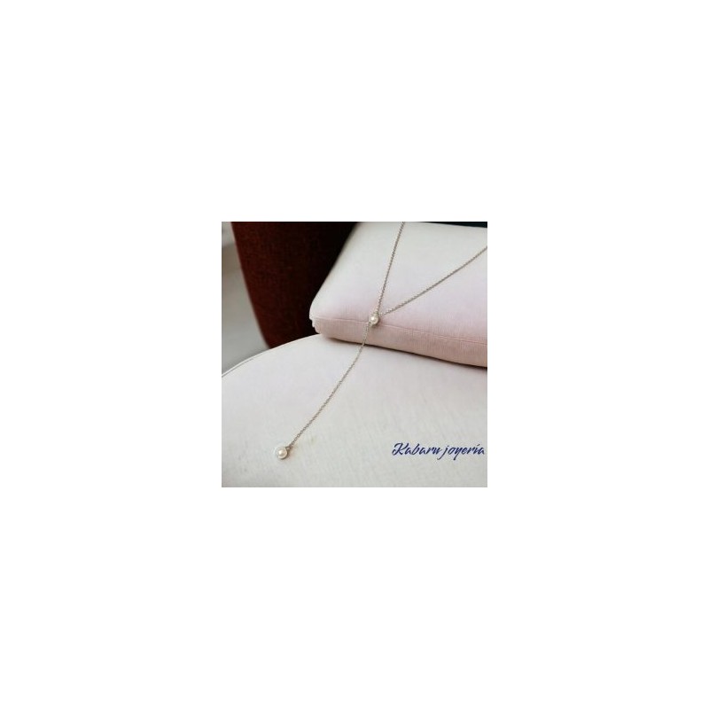 Corbatero color plata acero inoxidable perla